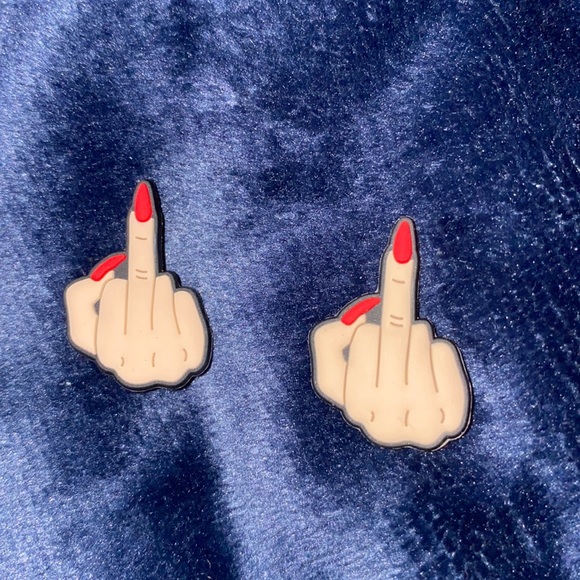 CROCS Other - Middle Finger Croc Pins